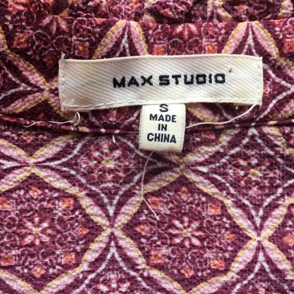 Max Studio Tiered Floral Full Length Dress In Pink Floral Print - Size Small - Picture 14 of 16